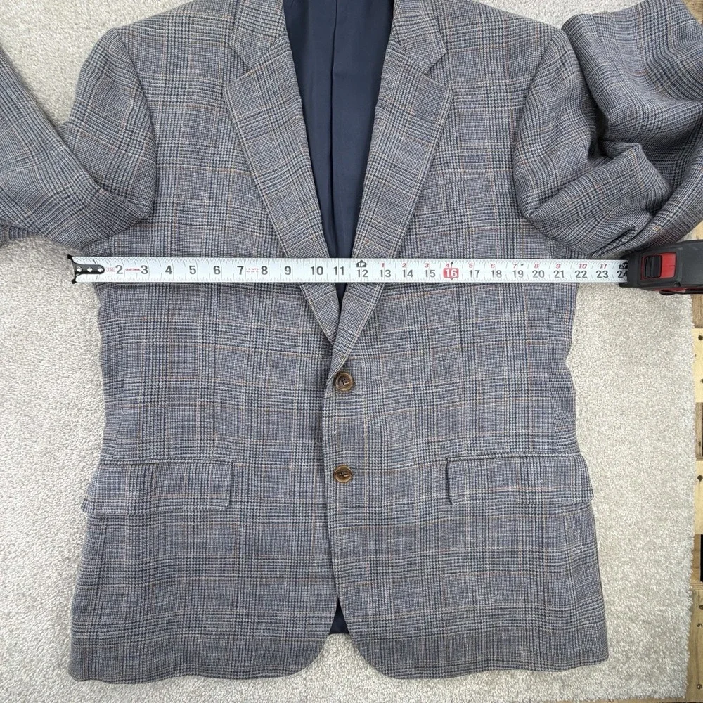 Brooks Brothers 1818 Madison Fit‎ Blazer Jacket Silk/Wool Houndstooth Size 42s